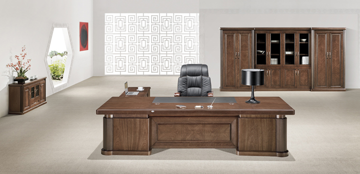 Office Desk|Complete Set Office Furniture|Office Furniture|High-grade Executive Desk|实木大班台|实木大班桌|大班台|大班桌|总裁台|总经理台